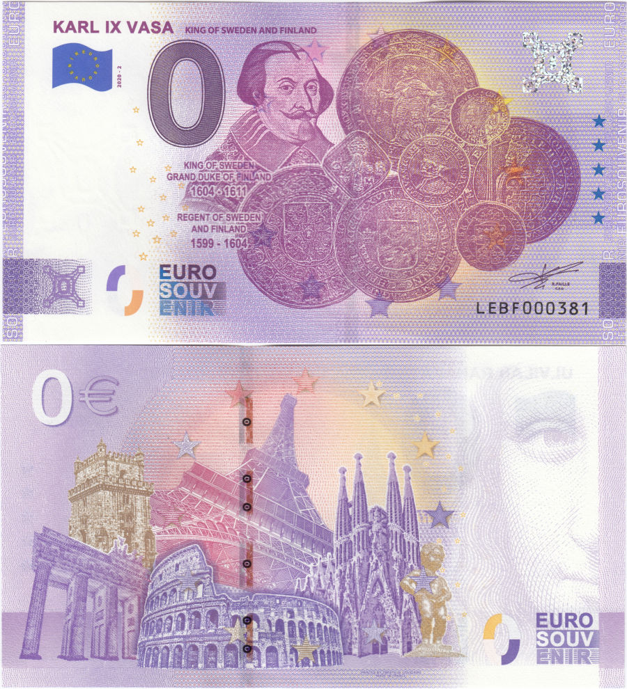 0 Euro Suomi - Karl IX Vasa